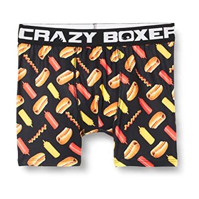T640-1-S Crazy Boxer Rozmiar XL: Boxer UNITARIO-Hot DOG-Mikrofibra-92% Poliester 8% Elastan Mężczyźni, Kolor: wielokolorow, S T640-1-S Crazy Boxer Rozmiar XL: Boxer UNITARIO-Hot DOG-Mikrofibra-92% Poliester 8% Elastan Mężczyźni, Kolor: wielokolorow, S