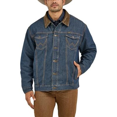 74265RT Wrangler Mężczyźni Western Style Kurtka, Niebieski, XL 74265RT Wrangler Mężczyźni Western Style Kurtka, Niebieski, XL