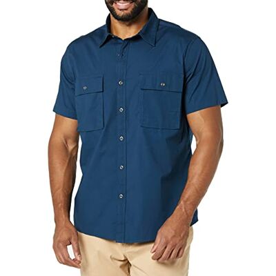 GTM40011SS22-BLU901-Large Amazon Essentials Męska koszulka z krótkim rękawem i dwoma kieszeniami (wcześniej Goodthreads), indygo, rozmiar L GTM40011SS22-BLU901-Large Amazon Essentials Męska koszulka z krótkim rękawem i dwoma kieszeniami (wcześniej Goodthreads), indygo, rozmiar L