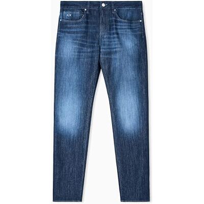 AF14368 Armani Exchange Męskie dżinsy J14-slim fit, Back Logo Jeans Blue, 34, niebieski (Dark Blue Denim), 34 AF14368 Armani Exchange Męskie dżinsy J14-slim fit, Back Logo Jeans Blue, 34, niebieski (Dark Blue Denim), 34