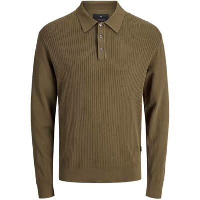 12283290-4827089 JACK & JONES Jprblaedgar Knit Polo Ls, Beech, M 12283290-4827089 JACK & JONES Jprblaedgar Knit Polo Ls, Beech, M