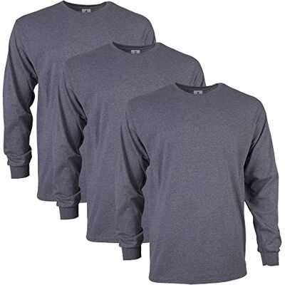 192370673370 Gildan T-shirt Dla mężczyzn Bluzka z długim rękawem bawełniana Ultra, styl G2400 Ciemny wrzos (3 sztuki) ,S 192370673370 Gildan T-shirt Dla mężczyzn Bluzka z długim rękawem bawełniana Ultra, styl G2400 Ciemny wrzos (3 sztuki) ,S