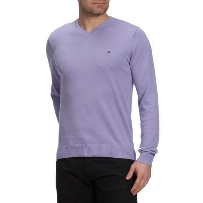 Tommy Hilfiger Męski sweter 850336911, Fioletowy (fioletowy piasek), 56 Tommy Hilfiger Męski sweter 850336911, Fioletowy (fioletowy piasek), 56