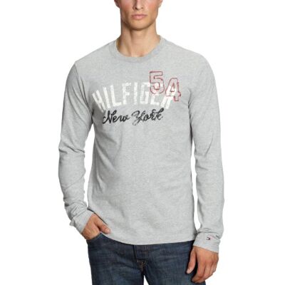 887804540 / NY 54 TEE LS RF Tommy Hilfiger Koszula męska/koszulka z długim rękawem , Szary (Cloud Htr), 48 887804540 / NY 54 TEE LS RF Tommy Hilfiger Koszula męska/koszulka z długim rękawem , Szary (Cloud Htr), 48