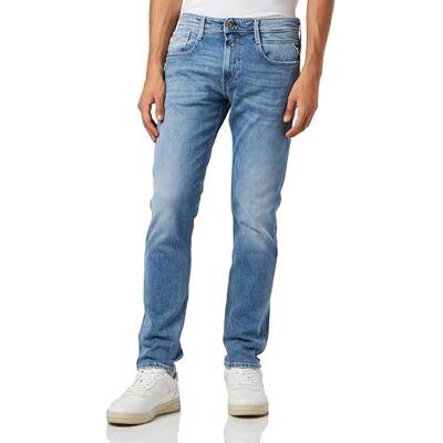 M914P .000.727 582 Replay Męskie dżinsy slim fit Anbass oryginalna kolekcja, 010 Light Blue, 27W / 32L M914P .000.727 582 Replay Męskie dżinsy slim fit Anbass oryginalna kolekcja, 010 Light Blue, 27W / 32L