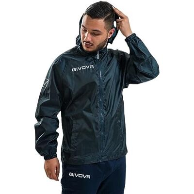 RJ001 Givova Mężczyźni Rain Basico Kurtka Przeciwdeszczowa, Azure, 3XS RJ001 Givova Mężczyźni Rain Basico Kurtka Przeciwdeszczowa, Azure, 3XS