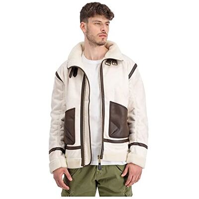 108109-300 Alpha Industries Kurtka zimowa B3 Arctic dla mężczyzn Vintage White 108109-300 Alpha Industries Kurtka zimowa B3 Arctic dla mężczyzn Vintage White