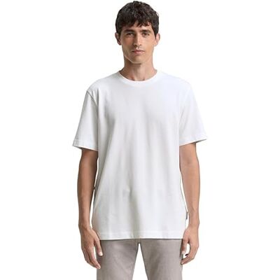 1037655 TOM TAILOR Denim T-shirt męski, 10991 Knit White, XL 1037655 TOM TAILOR Denim T-shirt męski, 10991 Knit White, XL