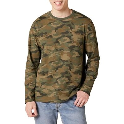 MAE45002FL18-CAM-2XL Amazon Essentials Męska koszulka z długim rękawem o regularnym kroju, zielony moro, XXL MAE45002FL18-CAM-2XL Amazon Essentials Męska koszulka z długim rękawem o regularnym kroju, zielony moro, XXL
