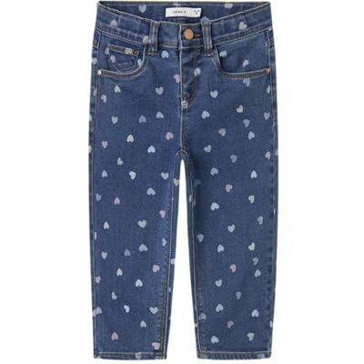 13227368-4810384 Nmfbella Mom Shaped Jeans 3555-On Noos, niebieski (Denim Blue), 110 13227368-4810384 Nmfbella Mom Shaped Jeans 3555-On Noos, niebieski (Denim Blue), 110