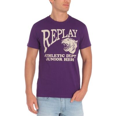 Tiger Replay Koszulka Męska, fioletowy, 3XL Tiger Replay Koszulka Męska, fioletowy, 3XL