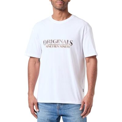 12253982 JACK & JONES Koszulka męska Jorgrand Branding Tee SS Crew Neck Blk, Bright White, S 12253982 JACK & JONES Koszulka męska Jorgrand Branding Tee SS Crew Neck Blk, Bright White, S