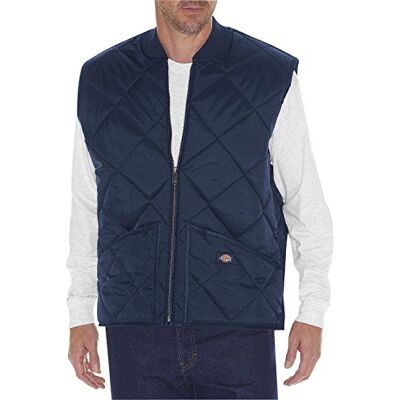 TE242-DN Dickies Męska pikowana nylonowa kamizelka diamentowa, Niebieski (ciemnogranatowy), XL TE242-DN Dickies Męska pikowana nylonowa kamizelka diamentowa, Niebieski (ciemnogranatowy), XL