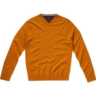 LAMBSWOOL V-NK CF / 857820938 Tommy Hilfiger Męski sweter Lambswool V-NK CF/857820938, Pomarańczowy (286 Honey Htr), 54 LAMBSWOOL V-NK CF / 857820938 Tommy Hilfiger Męski sweter Lambswool V-NK CF/857820938, Pomarańczowy (286 Honey Htr), 54