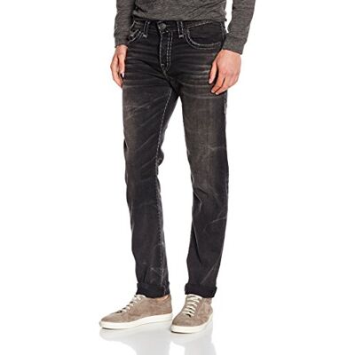 MH54NXA1-DCVD True Religion Rocco No Flap męskie spodnie jeansowe, Czarny (Night Galaxy Dcvd), 38W / 34L MH54NXA1-DCVD True Religion Rocco No Flap męskie spodnie jeansowe, Czarny (Night Galaxy Dcvd), 38W / 34L