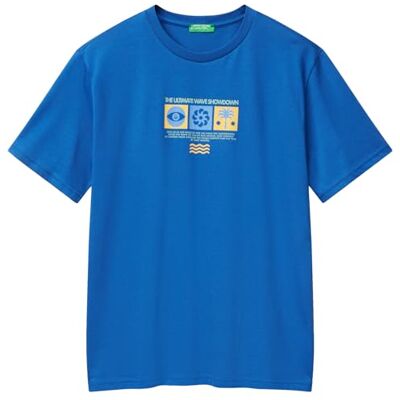 3BL0U10AF United Colors of Benetton t-shert, Niebieska, L 3BL0U10AF United Colors of Benetton t-shert, Niebieska, L