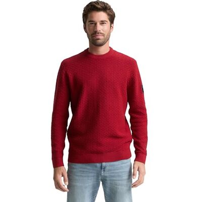1048727 TOM TAILOR Sweter męski, 10814 Coach Red, 3XL 1048727 TOM TAILOR Sweter męski, 10814 Coach Red, 3XL