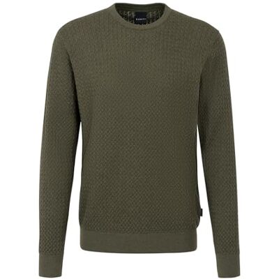 7400-65521B bugatti Męski sweter okrągły dekolt, zielony, L 7400-65521B bugatti Męski sweter okrągły dekolt, zielony, L