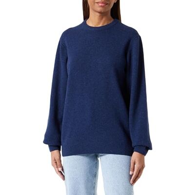 20503970 CASUAL FRIDAY CFKarl Crew Neck Bounty Knit męski sweter z dzianiny z drobnej dzianiny, 1940241/Dress Blues Melange, XXL 20503970 CASUAL FRIDAY CFKarl Crew Neck Bounty Knit męski sweter z dzianiny z drobnej dzianiny, 1940241/Dress Blues Melange, XXL