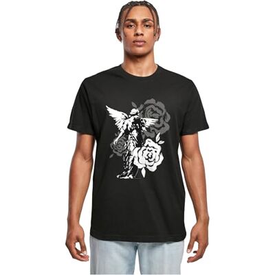MT3772 Mister Tee Męski T-shirt Grace In Bloom Tee, swobodny męski T-shirt z nadrukiem z przodu, 100% bawełna, rozmiary XS 5XL, czarny, 3XL MT3772 Mister Tee Męski T-shirt Grace In Bloom Tee, swobodny męski T-shirt z nadrukiem z przodu, 100% bawełna, rozmiary XS 5XL, czarny, 3XL