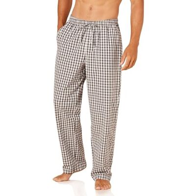 MAE90000SP18-Bla-XL Amazon Essentials Men's Spodnie piżamowe z tkaniny straight fit, Czarny Szary Kratka, XL MAE90000SP18-Bla-XL Amazon Essentials Men's Spodnie piżamowe z tkaniny straight fit, Czarny Szary Kratka, XL