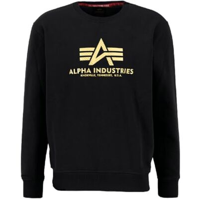 146311-365 Alpha Industries Basic Bluza męska Carbon Black/Gold 146311-365 Alpha Industries Basic Bluza męska Carbon Black/Gold
