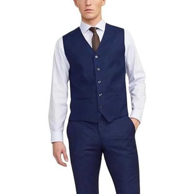 12141110 Jack&JONES JPRSOLARIS Męska kamizelka do garnituru, granatowa, 54, granatowy, 54 12141110 Jack&JONES JPRSOLARIS Męska kamizelka do garnituru, granatowa, 54, granatowy, 54
