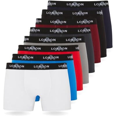 FMH8 Fm London Mężczyźni Fitted Hipsters Bokserki, Wielokolorowy, XL FMH8 Fm London Mężczyźni Fitted Hipsters Bokserki, Wielokolorowy, XL