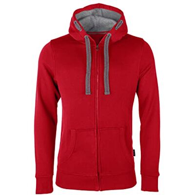 701.5-3 HRM Męska kurtka z kapturem I Premium bluza z kapturem męska z kontrastową wyściółką wewnętrzną, basic Hoodie z zamkiem błyskawicznym, wysokiej jakości i ekologiczna odzież męska, czerwony, 3XL 701.5-3 HRM Męska kurtka z kapturem I Premium bluza z kapturem męska z kontrastową wyściółką wewnętrzną, basic Hoodie z zamkiem błyskawicznym, wysokiej jakości i ekologiczna odzież męska, czerwony, 3XL