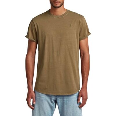 D16396 G-STAR Męski t-shirt Lash Overdeyed, Brązowy (Desert Palm Gd -2653-h413), M D16396 G-STAR Męski t-shirt Lash Overdeyed, Brązowy (Desert Palm Gd -2653-h413), M