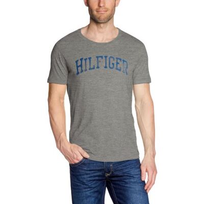 Tommy Hilfiger T-shirt męski, Szary (004 Grey Heather), 56 Tommy Hilfiger T-shirt męski, Szary (004 Grey Heather), 56