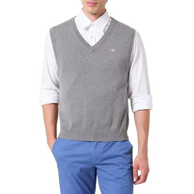 8030570 Klasyczna bawełniana kamizelka, ciemnoszary melanż, 3XL 8030570 Klasyczna bawełniana kamizelka, ciemnoszary melanż, 3XL