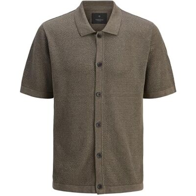 12273474-4715550 JACK & JONES Jprblaarto Knit Polo SS męska koszulka polo, Rain Drum, S 12273474-4715550 JACK & JONES Jprblaarto Knit Polo SS męska koszulka polo, Rain Drum, S