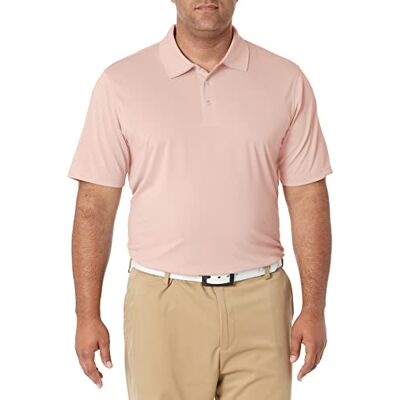 F16AE40001_SUS Amazon Essentials Men's Szybkoschnąca koszulka polo do golfa regular fit (dostępna w wersjach Big i Tall), Jasnoróżowy, L F16AE40001_SUS Amazon Essentials Men's Szybkoschnąca koszulka polo do golfa regular fit (dostępna w wersjach Big i Tall), Jasnoróżowy, L