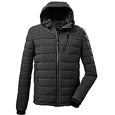 37175-000 Killtec Męska pikowana kurtka/kurtka outdoorowa z kapturem KOW 118 MN QLTD JCKT, zielono-antracytowa, M, 37175-000 Killtec Męska pikowana kurtka/kurtka outdoorowa z kapturem KOW 118 MN QLTD JCKT, zielono-antracytowa, M,