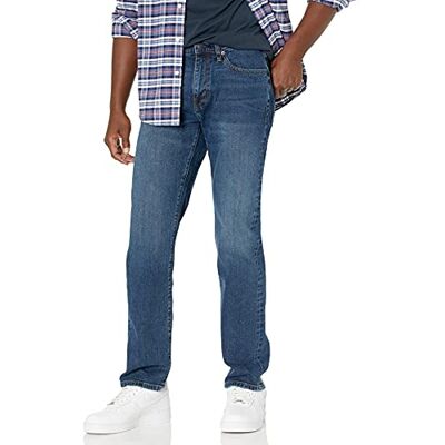 MAE55016FL18-VILW-38W x 29L Amazon Essentials Męskie Jeansy Stretch Prosto Cut, Vintage Blue Sprany Blue, 38W / 29L MAE55016FL18-VILW-38W x 29L Amazon Essentials Męskie Jeansy Stretch Prosto Cut, Vintage Blue Sprany Blue, 38W / 29L