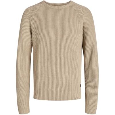 12278916-4775337 JACK & JONES Jjpannel Knit Crew Neck Aw25, Crockery., S 12278916-4775337 JACK & JONES Jjpannel Knit Crew Neck Aw25, Crockery., S