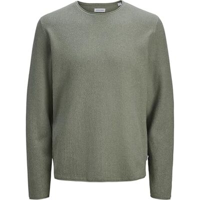 12258407 JACK & JONES Męski sweter z dzianiny jednokolorowy sweter z dzianiny, Iceberg Green, XS 12258407 JACK & JONES Męski sweter z dzianiny jednokolorowy sweter z dzianiny, Iceberg Green, XS