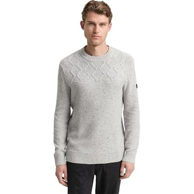1048740 TOM TAILOR Sweter męski, 40022 Grey Melange Multi Neps, 3XL 1048740 TOM TAILOR Sweter męski, 40022 Grey Melange Multi Neps, 3XL