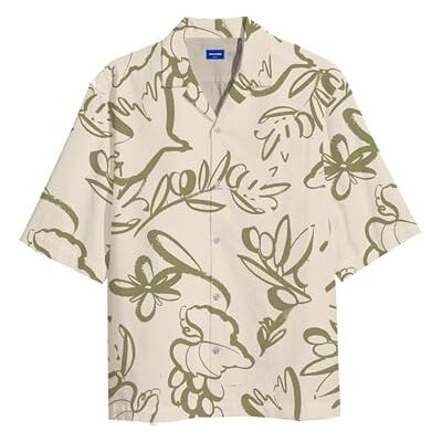 12277522-4761466 JACK & JONES Jorluke Gallery Resort koszulka męska Ss Tg, Buttercream, XS 12277522-4761466 JACK & JONES Jorluke Gallery Resort koszulka męska Ss Tg, Buttercream, XS