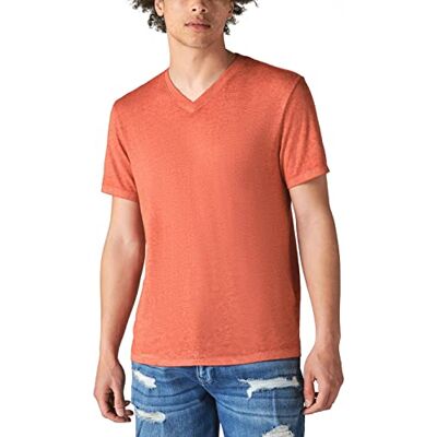 7M62165-3BA-L Lucky Brand Męska koszulka 'Venice Burnout' z dekoltem w serek T-shirt 7M62165-3BA-L Lucky Brand Męska koszulka 'Venice Burnout' z dekoltem w serek T-shirt