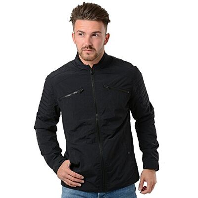 12109179-Fit:REG Jack & Jones Kurtka męska Jcoisland Biker, Czarny, XL 12109179-Fit:REG Jack & Jones Kurtka męska Jcoisland Biker, Czarny, XL
