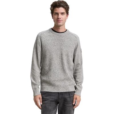 1048031 TOM TAILOR Sweter męski, 38684 beżowy Offwhite Multicolor, XL 1048031 TOM TAILOR Sweter męski, 38684 beżowy Offwhite Multicolor, XL