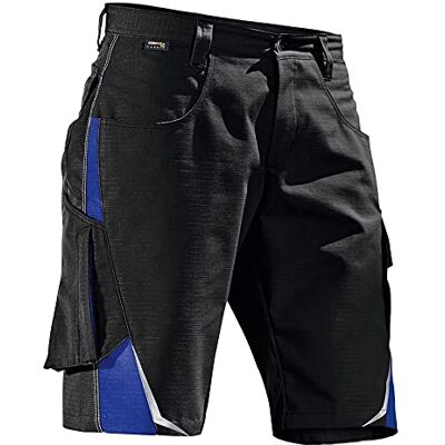 KÜBLER Workwear Bermudy krótkie spodenki robocze PULSE BEAT rozmiar 58 czarny/niebieski KÜBLER Workwear Bermudy krótkie spodenki robocze PULSE BEAT rozmiar 58 czarny/niebieski