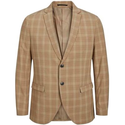 12202797 JACK & JONES Męska marynarka w kratkę, Płatny dąb/Checks: super slim fit, 46 12202797 JACK & JONES Męska marynarka w kratkę, Płatny dąb/Checks: super slim fit, 46