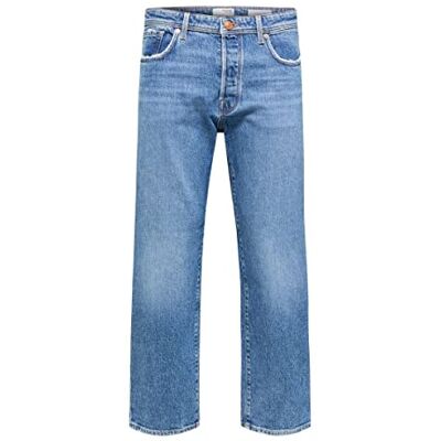 16085121 SELECTED HOMME Men's SLHLOOSE-Kobe 24303 MB Washed JNS W NOOS spodnie jeansowe, Medium Blue Denim, 30/32, niebieski (medium blue denim), 30W / 32L 16085121 SELECTED HOMME Men's SLHLOOSE-Kobe 24303 MB Washed JNS W NOOS spodnie jeansowe, Medium Blue Denim, 30/32, niebieski (medium blue denim), 30W / 32L