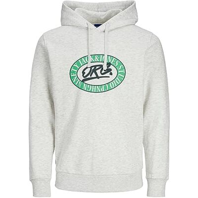 12241776 Bestseller A/S Męska bluza z kapturem Jorarthur Sweat Hood Sn, bia?y melan?, M 12241776 Bestseller A/S Męska bluza z kapturem Jorarthur Sweat Hood Sn, bia?y melan?, M