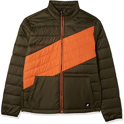 12218148 JACK & JONES Męska kurtka pikowana Jcoclear Puffer, Forest Night/Szczegóły: mandarynka/Four Leaf Clover Blocking, M 12218148 JACK & JONES Męska kurtka pikowana Jcoclear Puffer, Forest Night/Szczegóły: mandarynka/Four Leaf Clover Blocking, M
