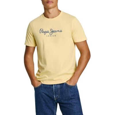 PM509428 Pepe Jeans Koszulka męska ABEL, Żółty (Misted Yellow), S PM509428 Pepe Jeans Koszulka męska ABEL, Żółty (Misted Yellow), S
