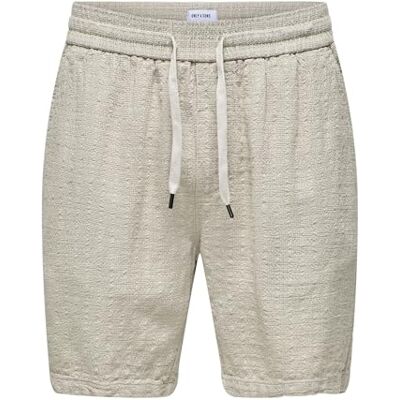 22031850 ONSTEL Linen Latham 0257 szorty, Silver Lining, L 22031850 ONSTEL Linen Latham 0257 szorty, Silver Lining, L